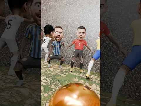Help Ronaldo & Messi Stop The Wall of Doom! π€£πͺπ» #football #animation #shorts