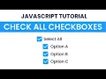 Check Uncheck All Checkboxes With Javascript