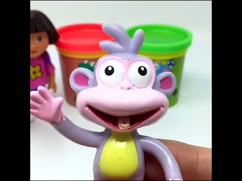 Dora the Explorer Play-Doh Surprise Toys: Dora, Backpack, Benny, Isa, and Boots #shorts