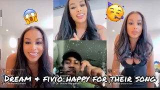 dreamdoll and fivio foreign celebrating ah ah ah on instagram live august 26 2020