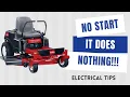 Detailed Electrical Diagnostic for Non Running Mower Toro Timecutter zero turn Mower Does not start