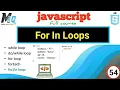 For in Loops Javascript Types of Loops in Urdu Hindi tutorial