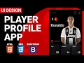 UI Design - Player Profile Card App HTML CSS Speed Coding Tutorial with Source Code