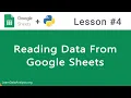 Google Sheets API in Python Reading Data From Google Sheets