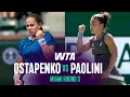 Jelena Ostapenko vs Jasmine Paolini 2026 Miami Open Round 3 WTA Match Highlights