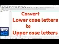 Write a program for change Lower case letters to Upper case letters