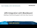 Blackboard Adding a Technical Support Link into your LMS Integrated Course