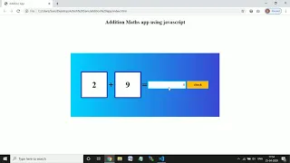 Math Addition App using Javascript