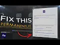 HOW TO FIX AFTER EFFECTS LAGS CRASHES