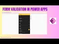 Power Apps form data validation - Tutorial