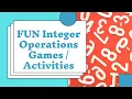 Integer Operation Games Activities For Teachers Parents Students