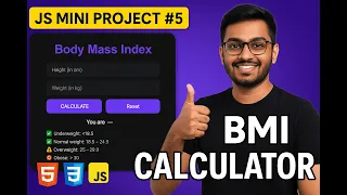 BMI Calculator Using JavaScript Mini Project JS Tutorial