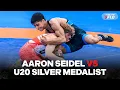 Aaron Seidel took on U20 World silver medalist Ahora Khateri of Iran in round 1 at U20 Worlds