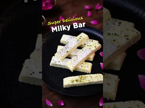 10 मिनट में तैयार: सबसे टेस्टी Milky Bar Barfi 🙌 #recipe #shorts