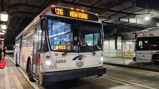 NJ Transit A Busy Ride Aboard 2011 NABI 416 15 40-SFW 5883 On The 126 To New York 2023