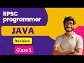 RPSC programmer JAVA revision class programmer java Revision class Part-1