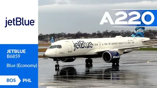 JetBlue A220 Economy Boston BOS to Philadelphia PHL Flight Report