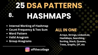L8 HashMaps Internal Working of Hashmap 25 DSA Patterns Easy way Master DSA Crack FAANG