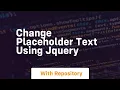 change placeholder text using jquery