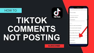 How to fix tiktok comments not posting