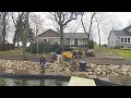 Riprap Shoreline Construction Timelapse Ending Erosion with a Lakeshore Guys Armored Shoreline