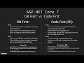ASP NET Core 7 Project Entity FW installation Code First vs DB First DbContext vs DbSet