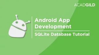 SQLite Database Tutorial SQLite Android Tutorial SQLite Database in Android Studio