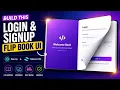 Build a Login Signup Flip Book UI with React js React PageFlip Tailwind CSS Jabed Ali Mollah