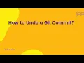 How to Undo a Git Commit