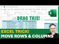 How To Move Rows Columns - Without Replacing mouse formula methods