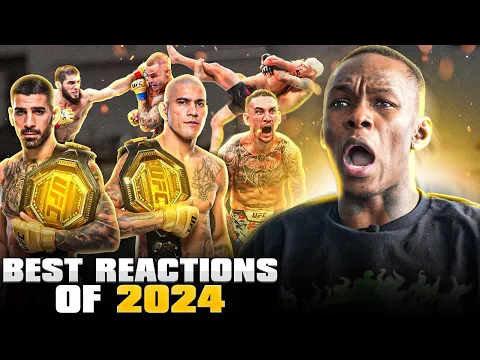 Israel Adesanya Reacting to an INSANE Year of UFC Fights | Best Reactions of 2024