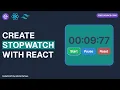 Create STOPWATCH with React and Tailwind