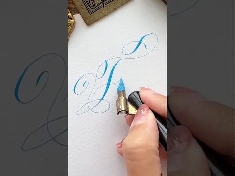 Copperplate Capital F With Flourishes | Pointed Pen Calligraphy