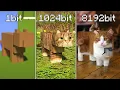 Playing From 1 Bit To 8192 Bits Minecraft Texture Packs...