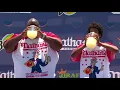 Badlands chugging lemonade 2021 Nathan s hot dogs chugging competition