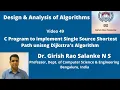 49 C Program to implment Dijkstra s Algorithm to find shortest path from a given source vertex
