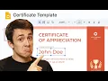 How to Make a Certificate in Google Slides