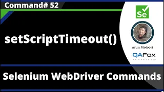 setScriptTimeout Command - Selenium WebDriver