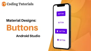 Material Design Buttons in Android Studio Custom Button in Android Studio Coding Tutorials