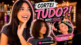CORTEI MEU CABELO… e ficou MUITO diferente 😳