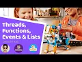 Coding with Scratch Advanced Topics - Threads Functions Custom Blocks Events Lists