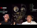 IShowSpeed reacts to himself gets jumpscared by Chica