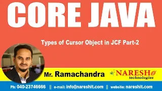 Core Java Tutorial Types of Cursor Object in JCF Part-2 Mr Ramachandra
