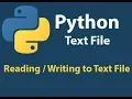 PythonText File How to read and write to a Text file part 1