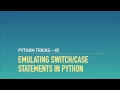 Emulating Statements in Python with Dictionaries