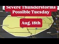 Storms expected Tuesday in Iowa and Nebraska