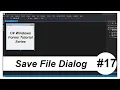 C Windows Forms Tutorial - Save File Dialog