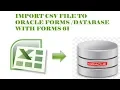 IMPORT data to ORACLE FORMS DATABASE WITH FORMS 6i