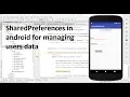 preferences shared preferences in android Managing sessions in android Android share