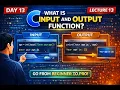 Lecture 13 Input Output in C printf scanf Format Specifiers Explained